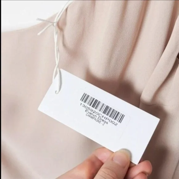 Reformation Evelyn One Shoulder Slit Maxi Dress Gown in Champagne Size 2 NWT - Picture 8 of 9